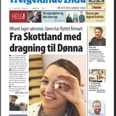 Text and Photos by Leif Steinholt, Helgelands Blad.
She moved from Scotland to Dønna in Northern Norway with silver and gold in her eyes. 
A reportage in the district newspaper, all about my new workshop and what I plan to do.