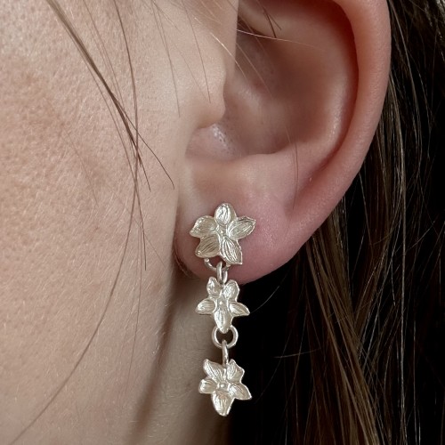 Forget-Me-Not Drop Earrings Long